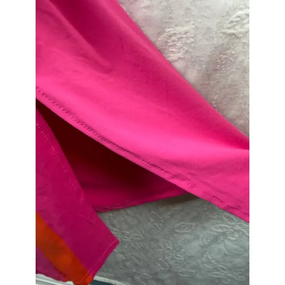 Color Block Pink & Orange Maxi Dress Girls 12-13Y Sleeveless Strappy Beach Dress